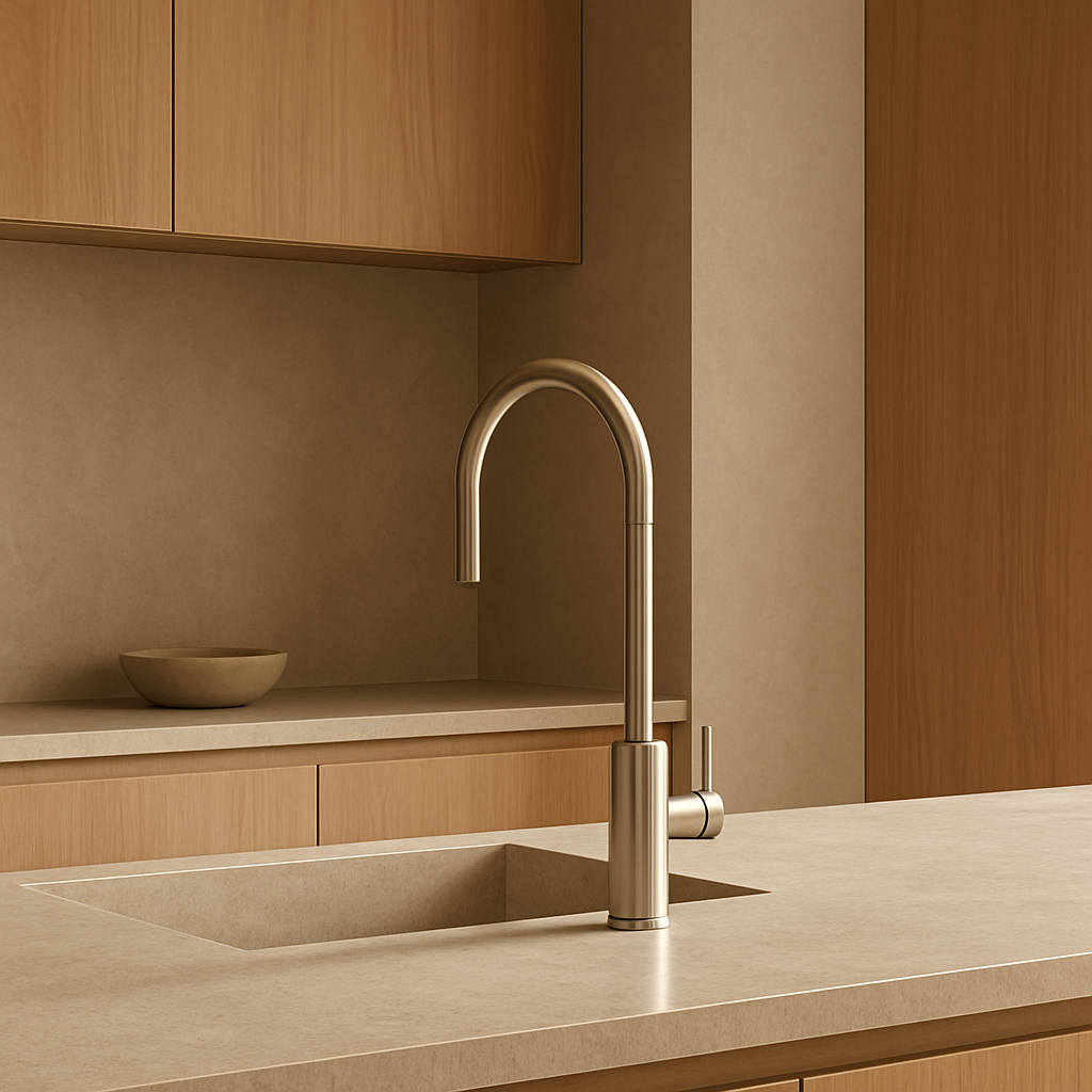 Kitchen/Laundry Sink Tap Brushed Nickel AQ56016
