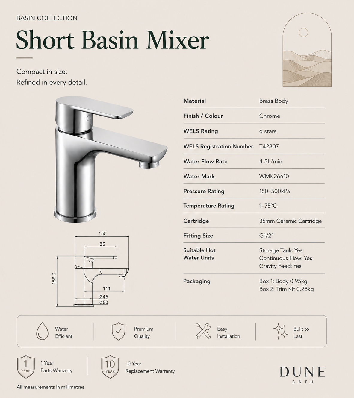 Basin Mixer Chorme AE16034 view 2
