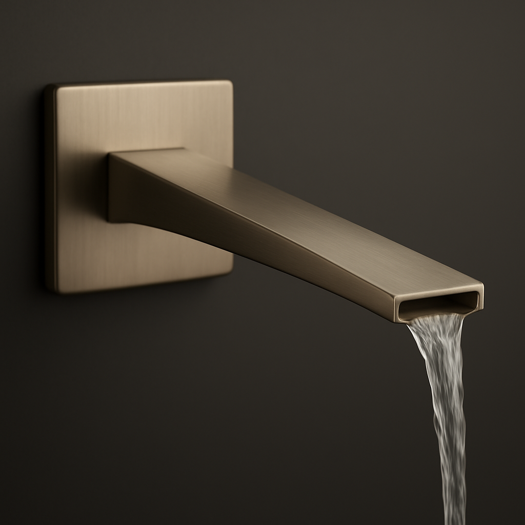 Bath Tap Wall-Mounted Brushed Nickel 34Z view 2