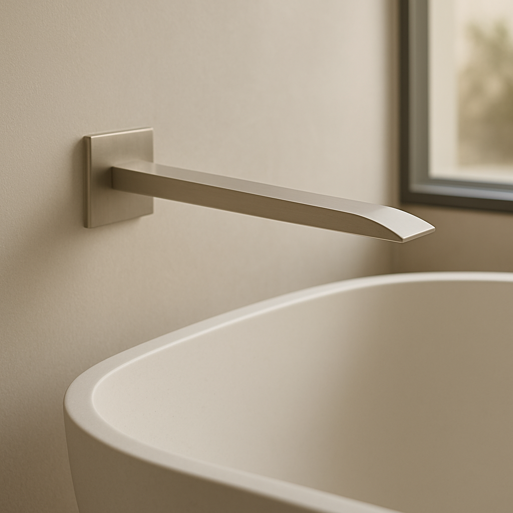 Bath Tap Wall-Mounted Brushed Nickel