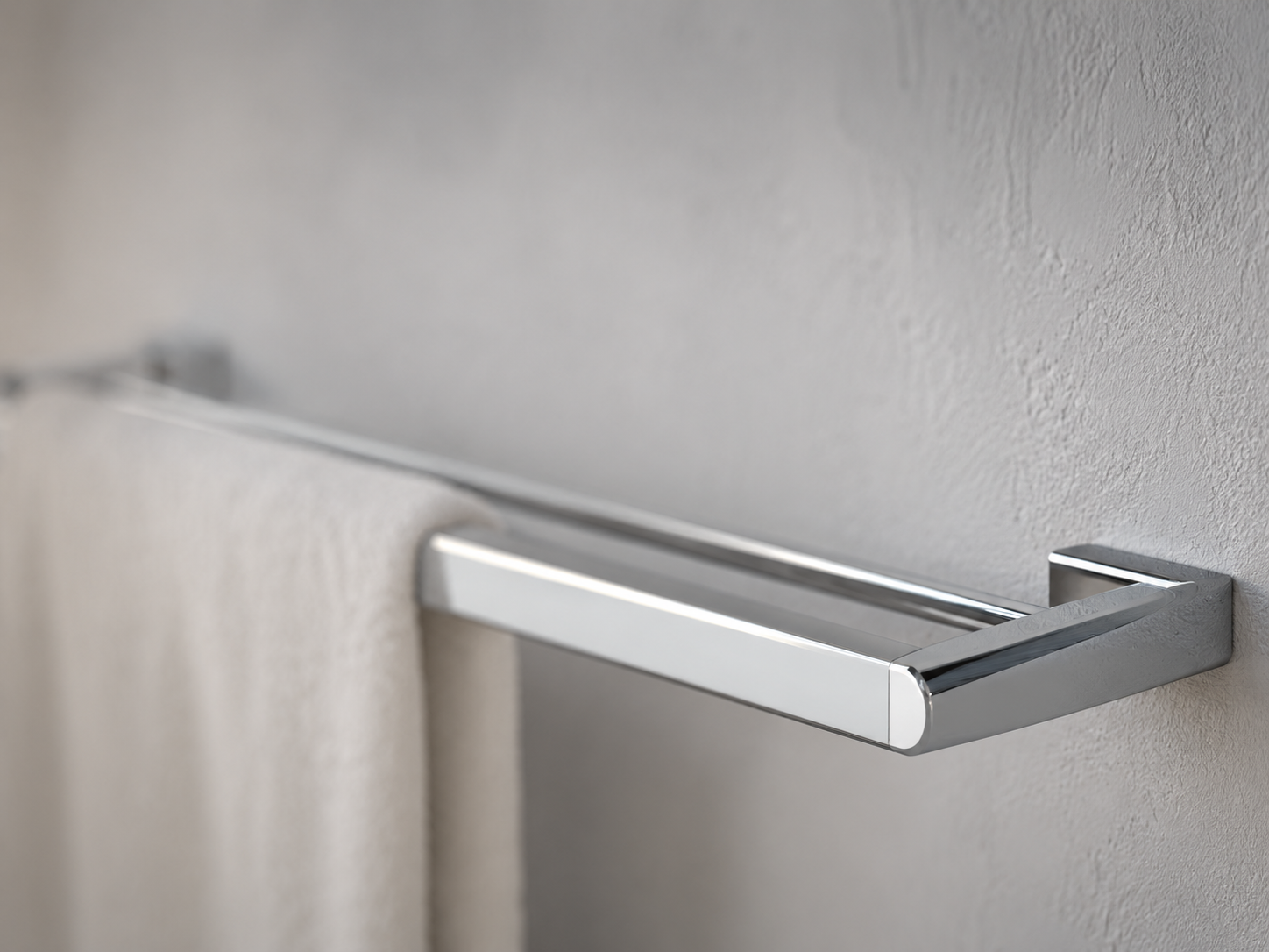 Stainless Steel Chrome 600mm Double Trowel Rail